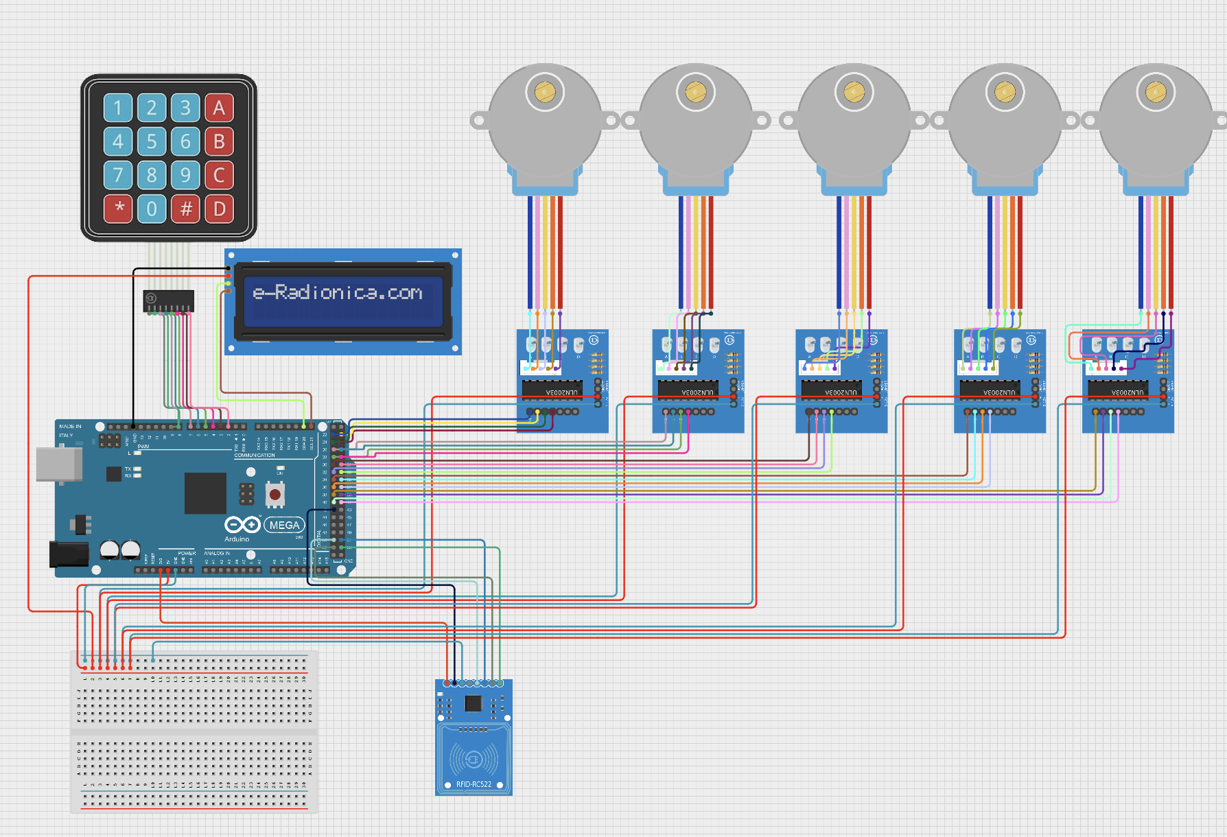 Smart Pill Dispenser — electronics wiring